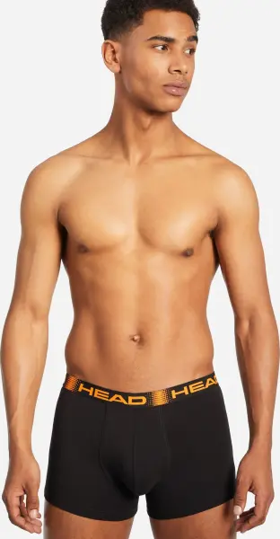 Трусы (боксерки) Head MEN SEASONAL BOXER 2P оранжево-черные (2 штуки) 701219886-001