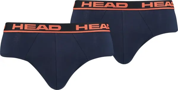 Трусы (брифы) Head BOXER BRIEF 2P темно-сине-оранжевые (2 штуки) 100001753-003
