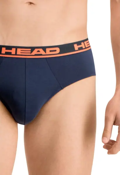Трусы (брифы) Head BOXER BRIEF 2P темно-сине-оранжевые (2 штуки) 100001753-003
