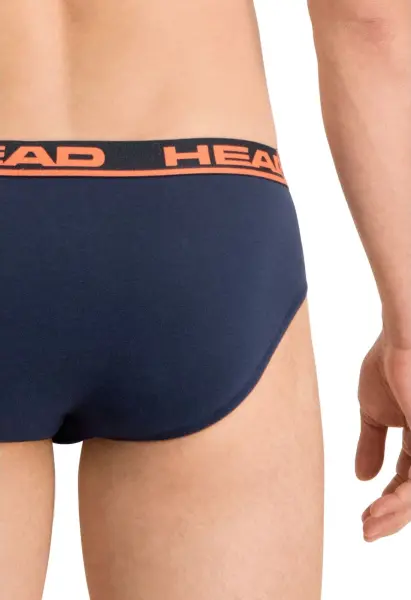 Трусы (брифы) Head BOXER BRIEF 2P темно-сине-оранжевые (2 штуки) 100001753-003