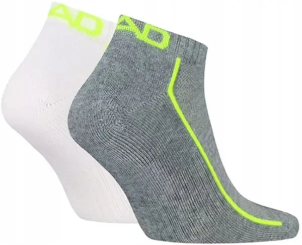 Шкарпетки Head ALL SPORTS PERFORMANCE SNEAKER 2P біло-лаймові, сіро-лаймові (2 пари) 701229023-004