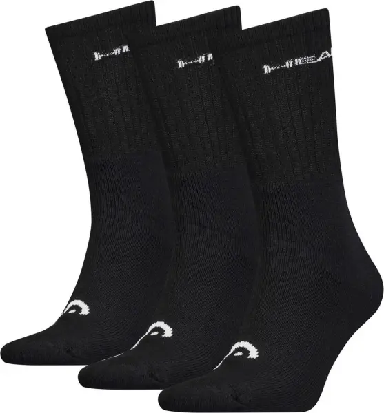 Шкарпетки Head CREW 3P UNISEX чорні (3 пари) 701213456-200