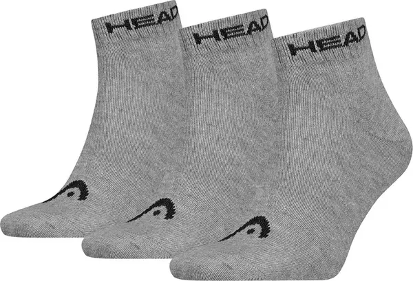 Шкарпетки Head ELEMENTS ALL SPORTS QUARTER 3P сірі (3 пари) 701229010-004