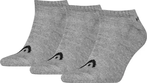 Носки Head ELEMENTS ALL SPORTS SNEAKER 3P серые (3 пары) 701229011-004