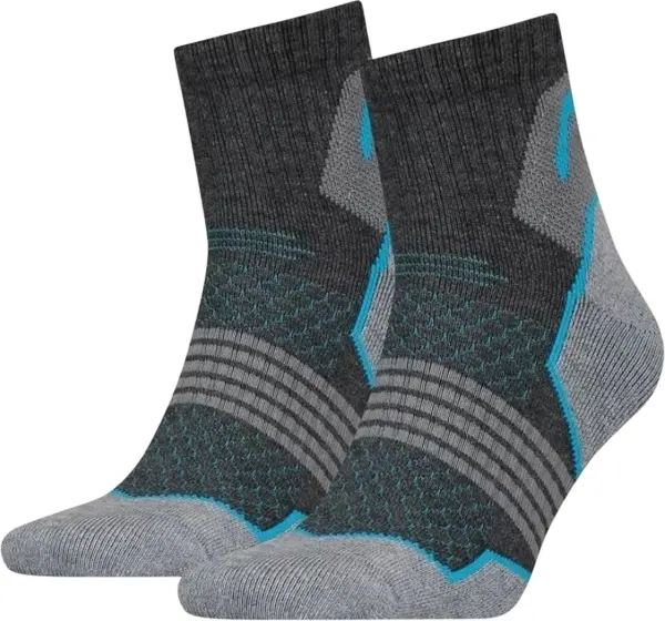 Шкарпетки Head HIKING QUARTER 2P UNISEX темно-сіро-блакитні (2 пари) 701219909-004