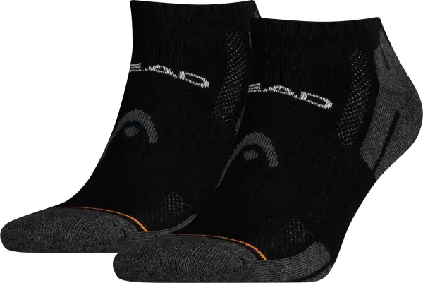 Носки Head PERFORMANCE SNEAKER 2PPK UNISEX черно-темно-серо-оранжевые (2 пары) 741017001-200