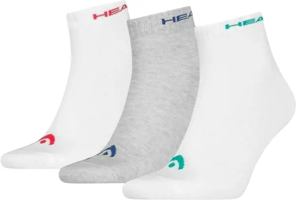 Шкарпетки Head QUARTER 3P UNISEX білі, сірі (3 пари) 761011001-003