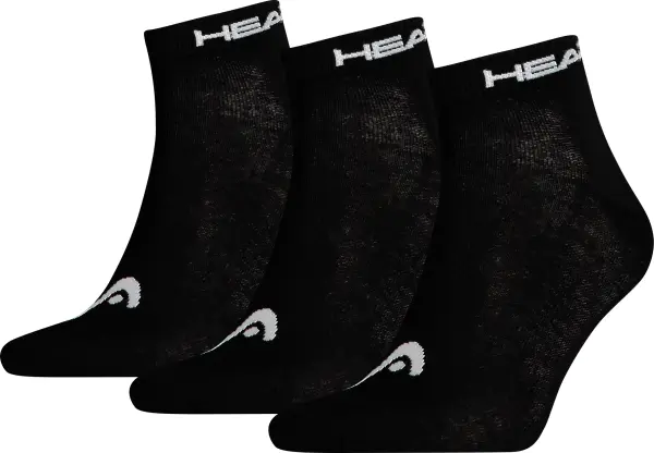 Носки Head QUARTER 3P UNISEX черные (3 пары) 761011001-200