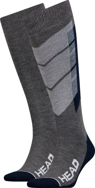 Шкарпетки Head UNISEX SKI GRAPHIC KNEEHIGH 2PPK сіро-темно-сині (2 пари) 791005001-277