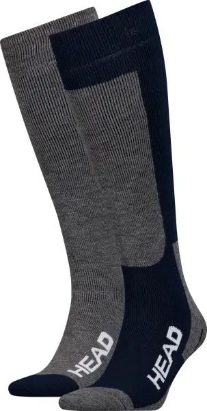 Шкарпетки Head UNISEX SKI KNEEHIGH 2PPK сіро-темно-сині (2 пари) 791003001-277