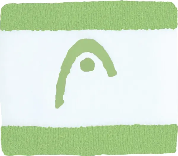 Напульсники Head WRISTBAND STRIPED 2.5" салатово-білі (2 штуки) 285865 cewh