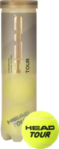 Набір м'ячів для тенісу Head TOUR 4 жовтий (4 штуки) 570704-570714