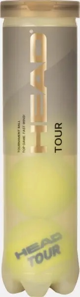Набір м'ячів для тенісу Head TOUR 4 жовтий (4 штуки) 570704-570714