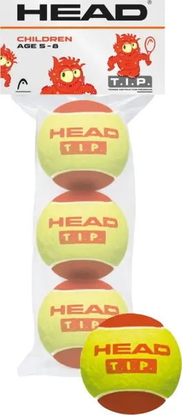 Набір м'ячів для тенісу дитячий Head TIP RED 3 жовто-червоний (3 штуки) 578113