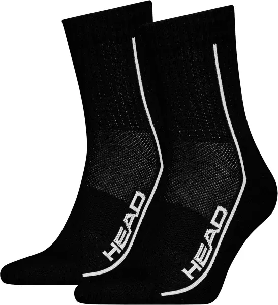 Носки Head ALL SPORTS PERFORMANCE SHORTCREW 2P черные (2 пары) 701229021-001