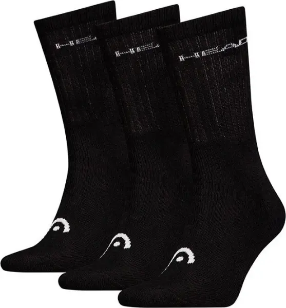 Шкарпетки Head ELEMENTS ALL SPORTS CREW 3P чорні (3 пари) 701229008-001