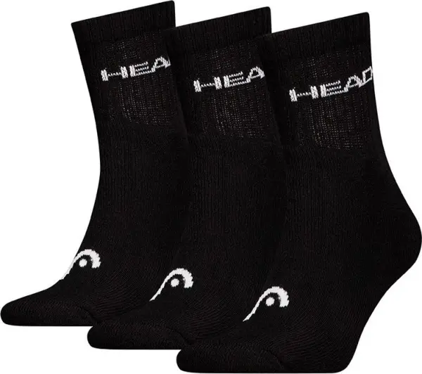 Шкарпетки Head ELEMENTS ALL SPORTS SHORT CREW 3P чорні (3 пари) 701229009-001