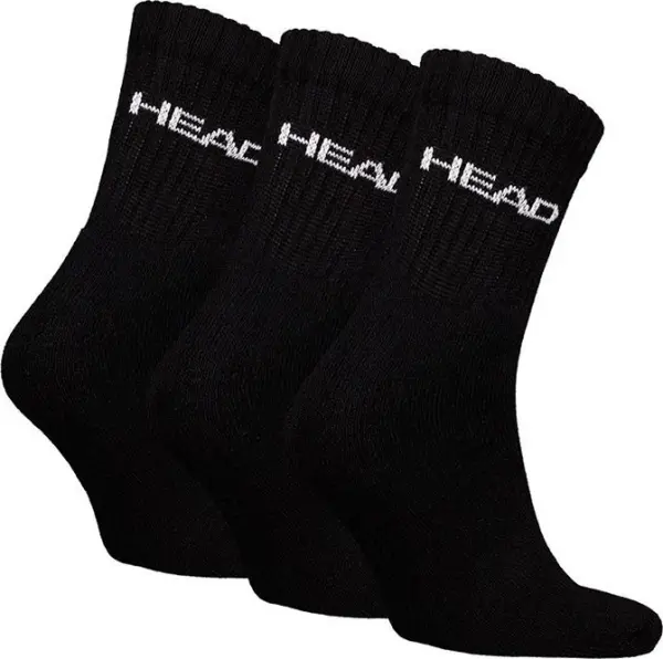Шкарпетки Head ELEMENTS ALL SPORTS SHORT CREW 3P чорні (3 пари) 701229009-001