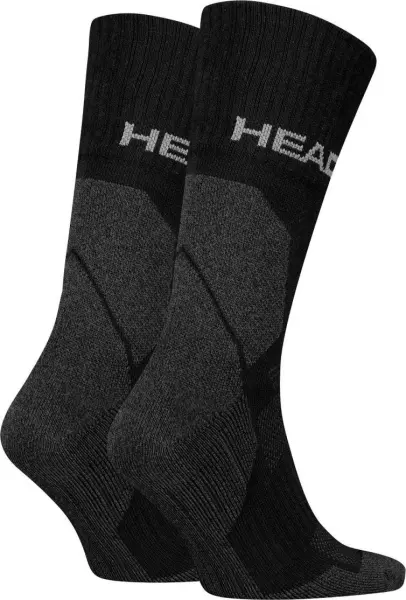 Шкарпетки Head HIKING ALL CLIMATES CREW 2P чорно-темно-сірі (2 пари) 701229024-001