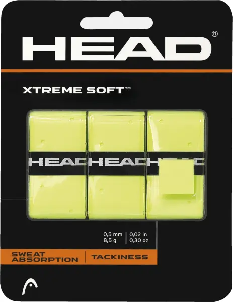 Обмотка для ракеток Head XTREMESOFT OVERGRIP жовта (3 штуки) 285-104 yellow