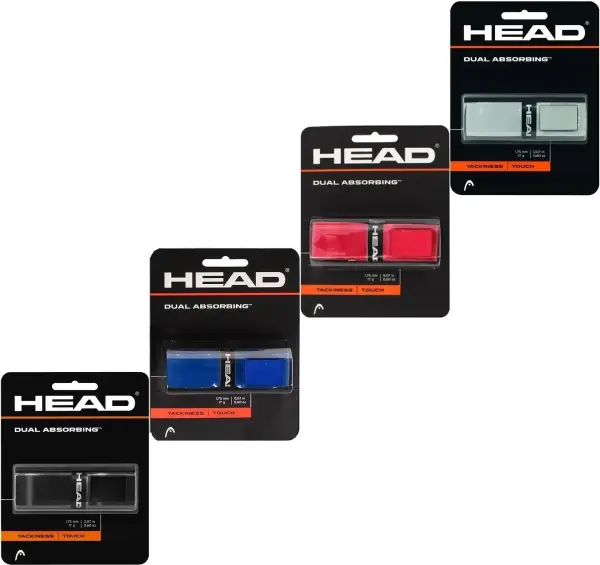 Обмотка для ракеток Head DUAL ABSORBING GRIP DOZEN кольорова (поштучно) 285-034