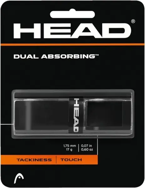 Обмотка для ракеток Head DUAL ABSORBING GRIP DOZEN чорна 285-034 bk
