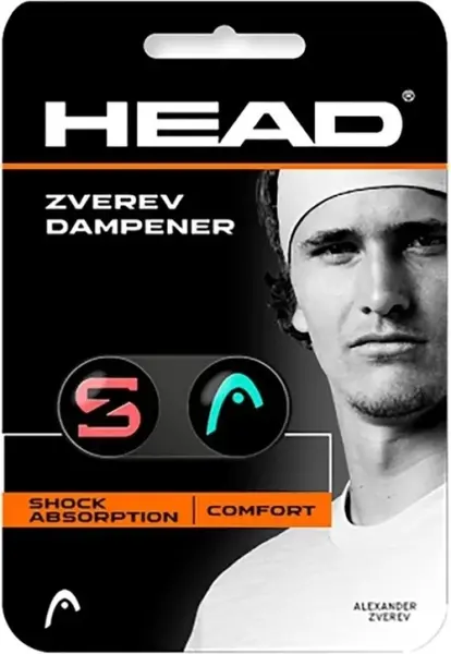 Виброгасители для ракеток Head ZVEREV DAMPENER черно-темно-оранжево-бирюзовые (2 штуки) 285-120 tehl