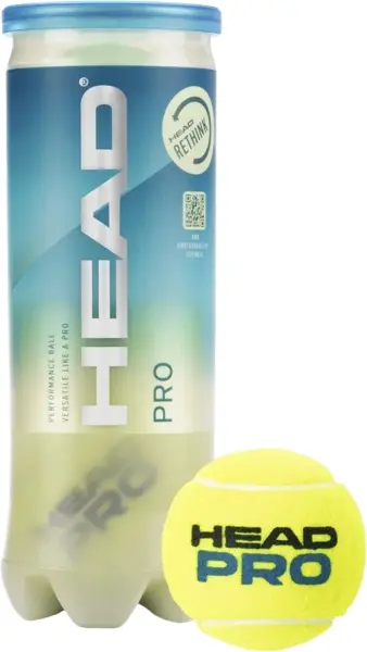Набір м'ячів для тенісу Head PRO жовтий (3 штуки) 571603