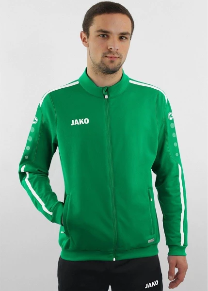 Олимпийка (мастерка) Jako STRIKER 2.0 зелено-белая 9319-06