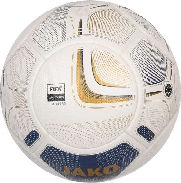 Футбольний м'яч Jako PRESTIGE біло-синьо-золотий 2306-707. Розмір 5