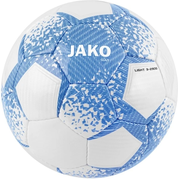 Футбольный мяч облегченный Jako GLAZE бело-голубой Размер 3 2380-706