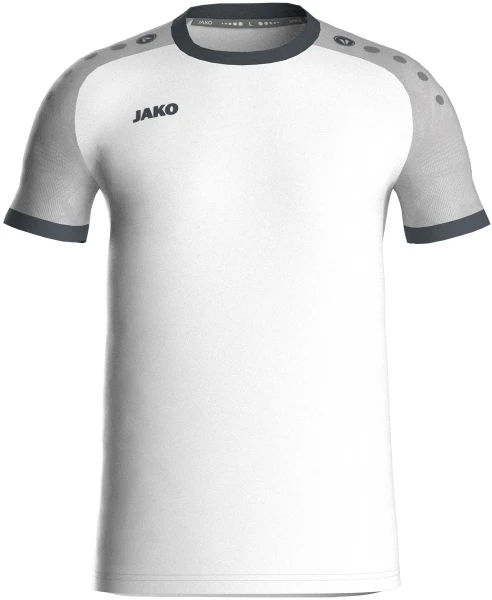 Футболка джерси детская Jako ICONIC S/S бело-серая 4224-016