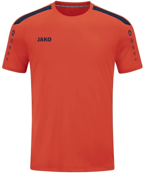 Футболка джерсі Jako POWER S/S оранжево-темно-синя 4223-375