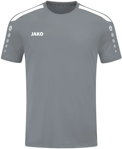 Футболка джерси детская Jako POWER S/S серо-белая 4223-840