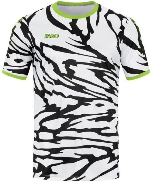 Футболка джерси детская Jako ANIMAL S/S бело-черно-салатовая 4242-014