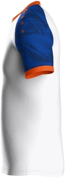 Футболка джерсі дитяча Jako ICONIC S/S біло-синьо-жовтогаряча 4224-017