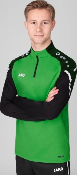 Реглан детский Jako ZIP TOP PERFORMANCE зелено-черный 8622-221