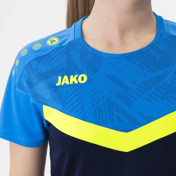 Футболка женская Jako ICONIC темно-сине-желто-синяя 6124-914