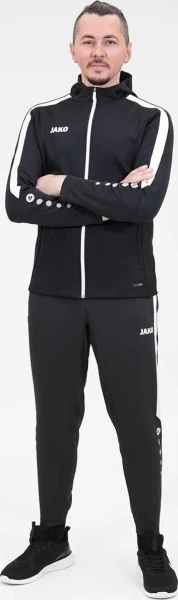 Олімпійка (мастерка) з капюшоном Jako POWER чорно-біла 6823-800