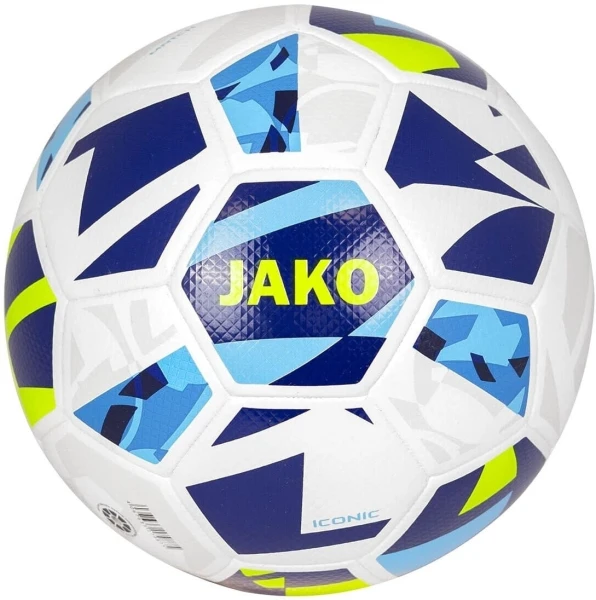 Футбольний м'яч Jako ICONIC біло-синьо-жовтий Розмір 5 2371-656