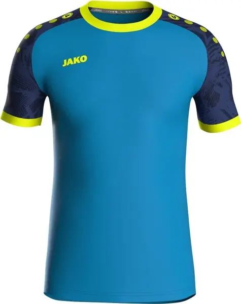 Футболка джерсі Jako ICONIC S/S блакитно-синьо-жовта 4224-444