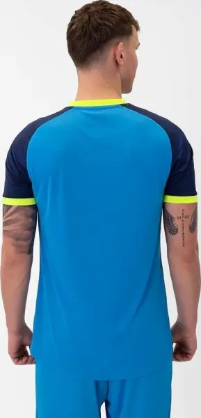 Футболка джерсі Jako ICONIC S/S блакитно-синьо-жовта 4224-444