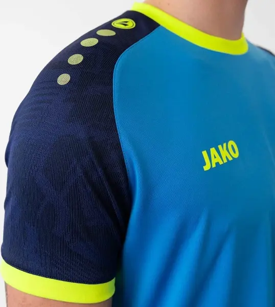 Футболка джерсі Jako ICONIC S/S блакитно-синьо-жовта 4224-444