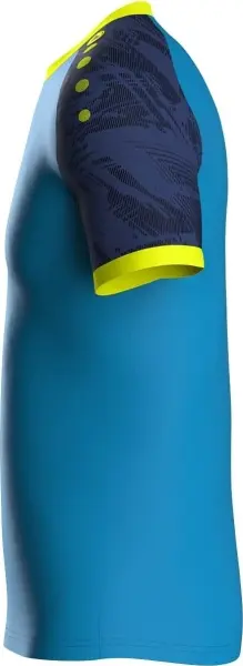 Футболка джерсі дитяча Jako ICONIC S/S блакитно-синьо-жовта 4224-444