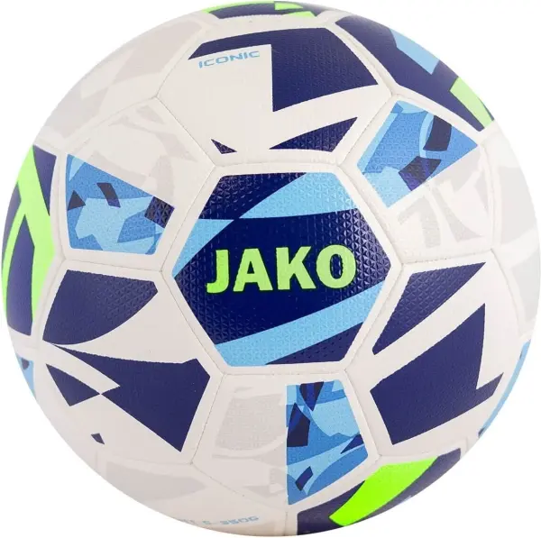Футбольний м'яч полегшений Jako ICONIC біло-синьо-салатовий Розмір 5 2373-660