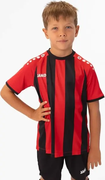 Футболка джерси детская Jako INTER S/S красно-черная 4215-111