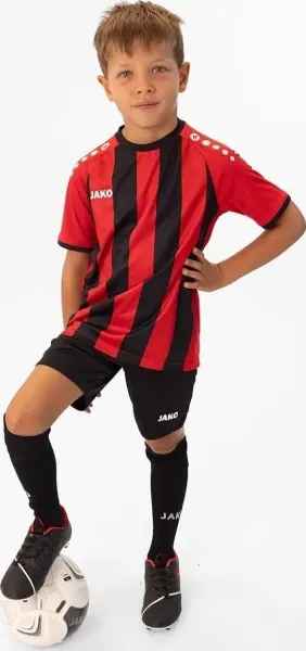 Футболка джерси детская Jako INTER S/S красно-черная 4215-111