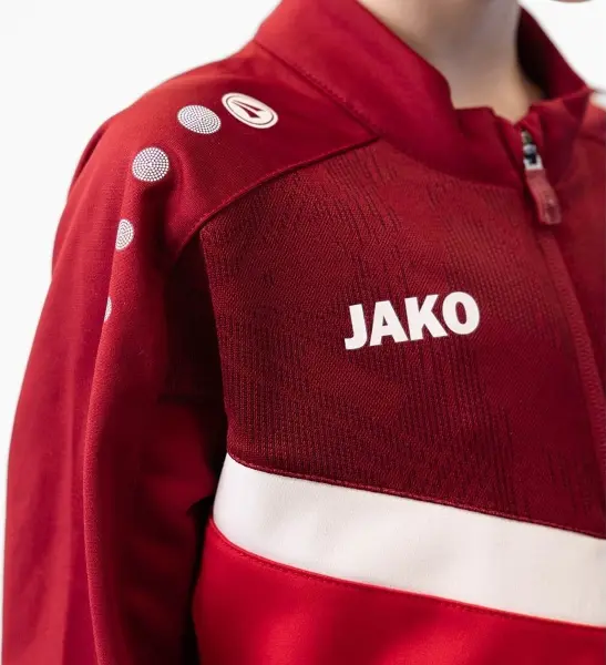 Олімпійка (мастерка) дитяча Jako ICONIC червоно-біло-бордова 9324-103