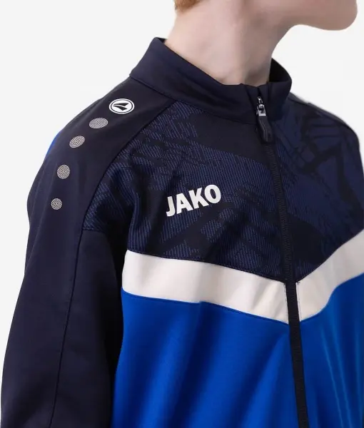 Олимпийка (мастерка) детская Jako ICONIC сине-бело-темно-синяя 9324-403