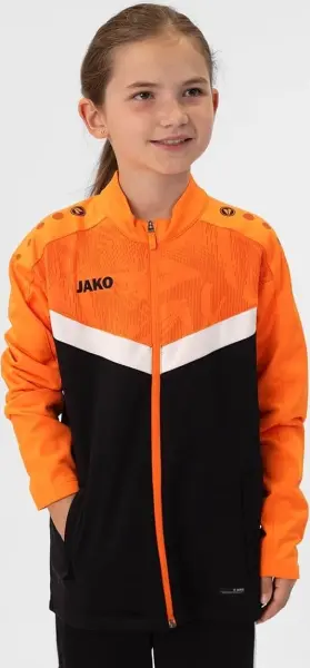 Олімпійка (мастерка) дитяча Jako ICONIC чорно-біло-помаранчева 9324-807